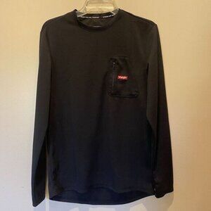 Wrangler Workwear Men's Sz M, L/S Wicking Zip Pocket Base Layer Thermal Shirt